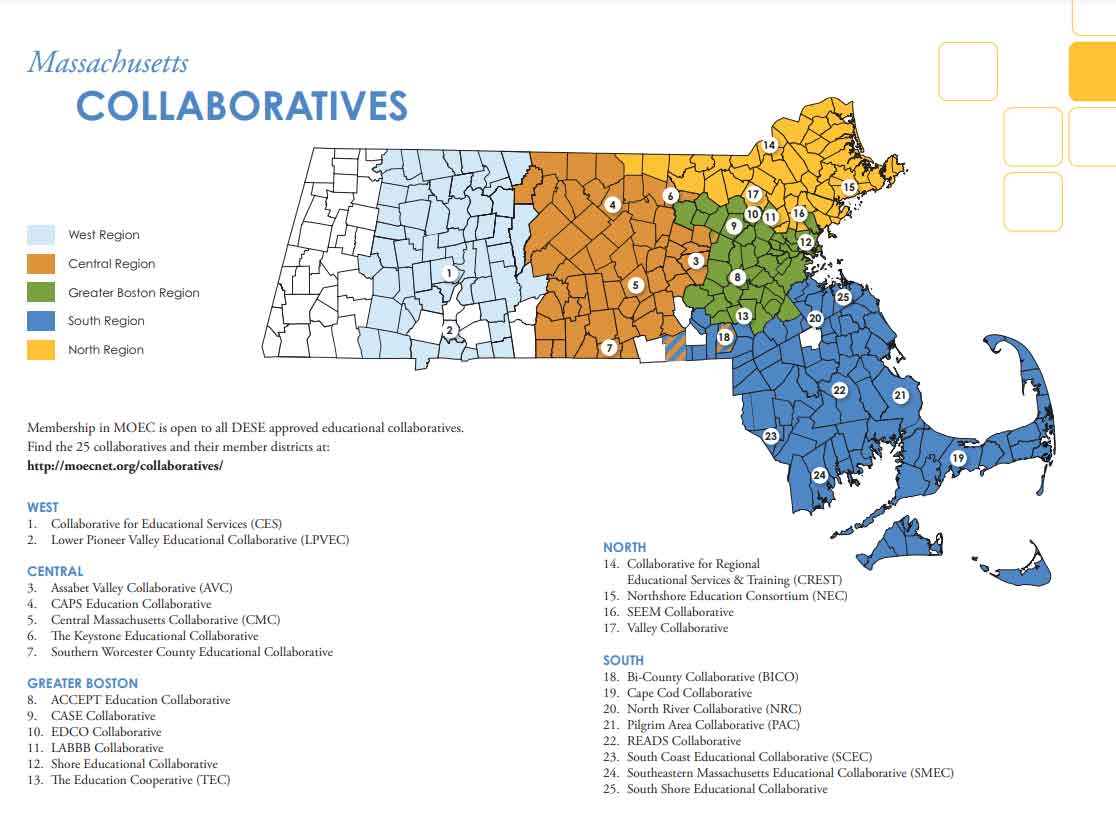 Massachusetts Collaboratives Map